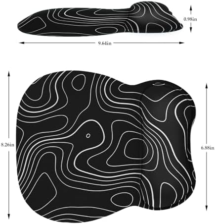 EooCoo Ergonomic Mouse Pad with Wrist Rest, Memory Foam Support Mousepad
