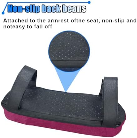 BDZMC 2PCS Car Seat Armrest Covers, Soft & Comfortable Office Chair Arm Pad, Anti-Scratch Car Armrest Cushion, Universal Car Armrest Pillow Protector Cover for Most Cars (Purple)