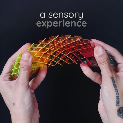 Morf Worm 3D Sensory Fidget Toy for Kids and Adults, Rainbow, Small