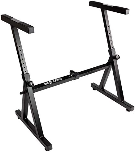 RockJam RJZZ363 Z Style Keyboard Stand, Heavy Duty & Height Adjustable