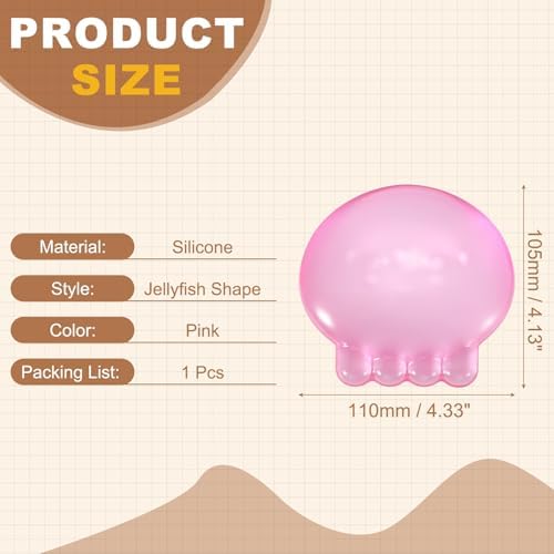 PATIKIL Gel Wrist Rest, Wrist Support for Mouse Jellyfish Shape Ergonomic Mouse Pad Soft Silicone Support Comfortable Cushion for Computer Gaming Office Home, Pink