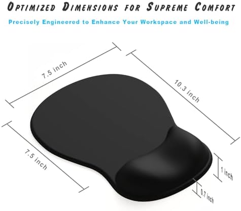 ErgoComfort Gel Wrist Rest Mouse Pad-Ergonomic Office Mousepad with Wrist Support-Non-Slip, Design Desk Accessories Mat for Home&Game Decor (06Lavender Haze)