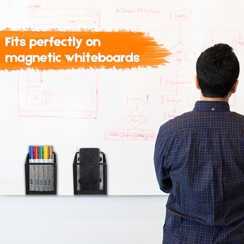 Magnetic Pencil Holder Whiteboard Pen Holder Locker Accessories (1-Slot*2)