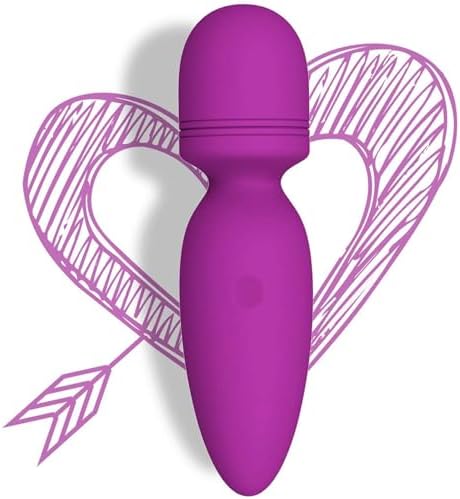 Mini Wand Massager Small Hand-held Massager,Quiet,Portable Personal Massager Silicone Massager Cordless for Neck Shoulder Back Body Massage