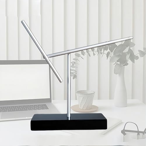 CulinaryEdge Kinetic Energy Sculpture, Double Pendulum Metal Desktop Art Decor, Battery Powered Moving Sculpture for Office, Home and Studio