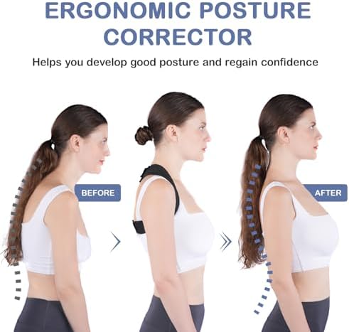 Posture Corrector for Women & Men, Adjustable Upper Back Brace Straightener
