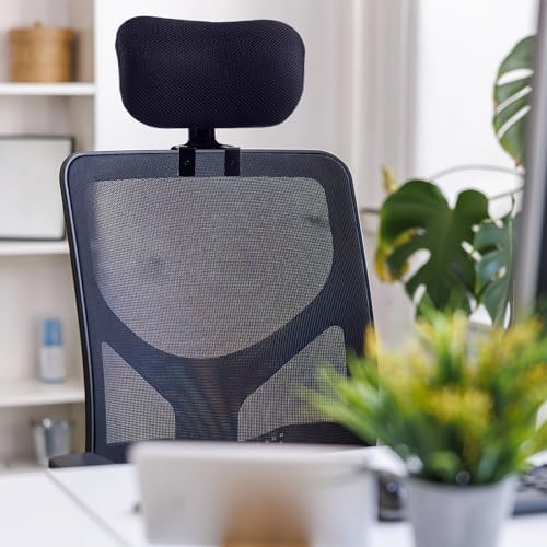 Cabilock Adjustable Office Chair Headrest Attachment Neck Support with Breathable Mesh Attachable Computer Chair Head Pillow for Desk and Home Office Comfort 11X8.7X4 in