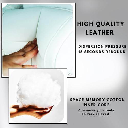 Car Headrest Neck Pillow Support Ergonomic, with Valve Stem Covers Accessory for Driving Seat Fatigue Relief Compatible with Model S X 3 Y & Cybertruck - 2 Pieces