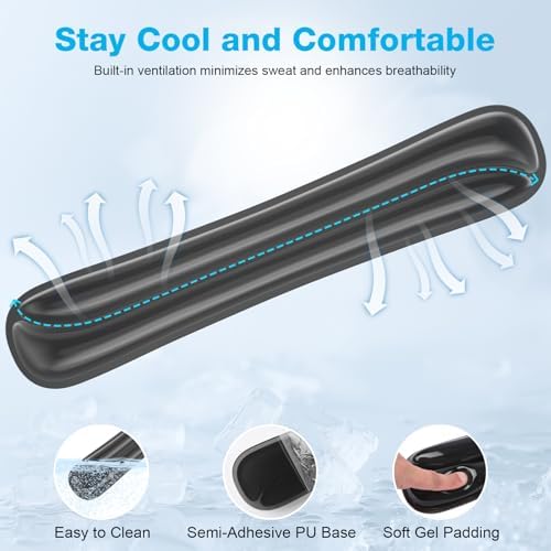 Gel Wrist Rest Mouse Pad Set, Ergonomic Support for Office Gaming