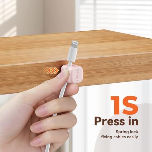 12Pack 360° Rotatable Cord Organizer for Desk Charger, Multicolor