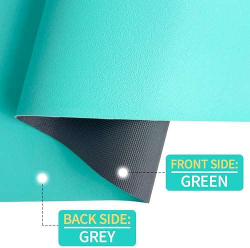 Leather Desk Pad Mat, Green Desk Mat, 23.6" x 13.7"