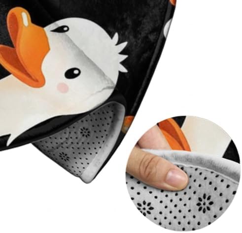 Soft Round Yoga Carpet, Large Home Decor Mat, Non Slip Machine Washable Kitchen Office Circle Rug Funny Duck