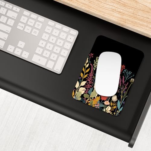 Small Mouse Pad, Mini Mouse Pad 6 x 8 Inch, Thick Rubber Waterproof Mouse Mat, Cute Mousepad for Women Men Wireless Mouse Laptops Home Office, Beautiful Flowers and Plants