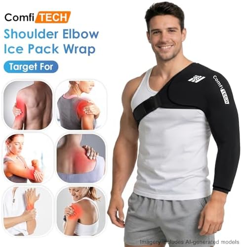 ComfiTECH Reusable Shoulder Arm Ice Pack Wrap for Pitcher & Recovery, XL