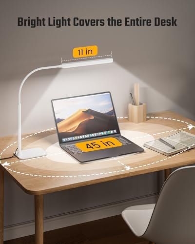 SUPERDANNY Eye-Caring LED Desk Lamp Work Lamp Office Lamp with Base