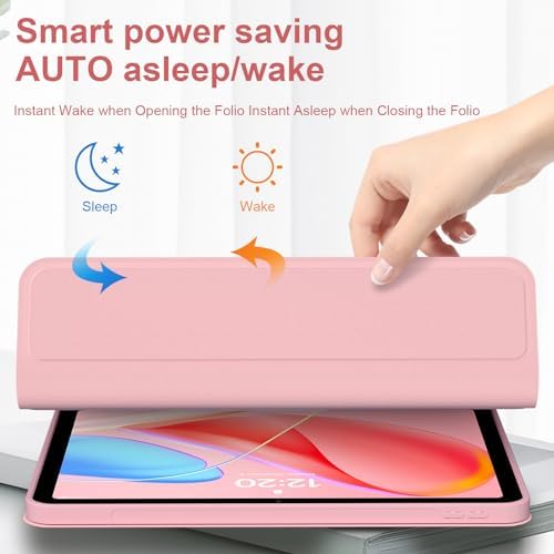 for iPad 11th 10th Generation Case with Keyboard(10.9", 2022) 7 Colors Backlight Wireless Magnetically Detachable Rechargeable BT Keyboard with Pencil Holder for New iPad 10th Gen 2022 (Pink)