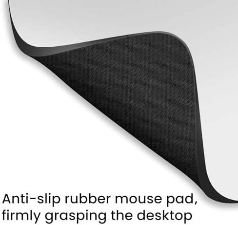 Small Mouse Pad 6 x 8 Inch, Horizontal and Vertical Flexible use. Great for Traveling, Wireless laptops, Keyboard Trays, Offices, etc. (White)