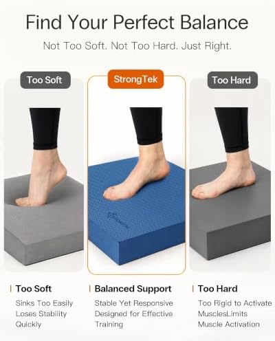 StrongTek Foam Balance Pad, High-Density TPE, 15.8 x 13 x 2 in, Non-Slip
