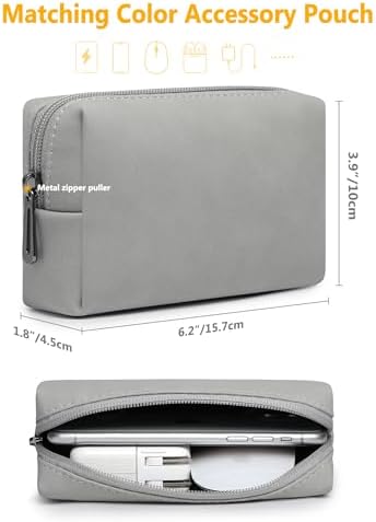 HYZUO 15-16 Inch Laptop Case Bag Sleeve with Stand, Light Gray