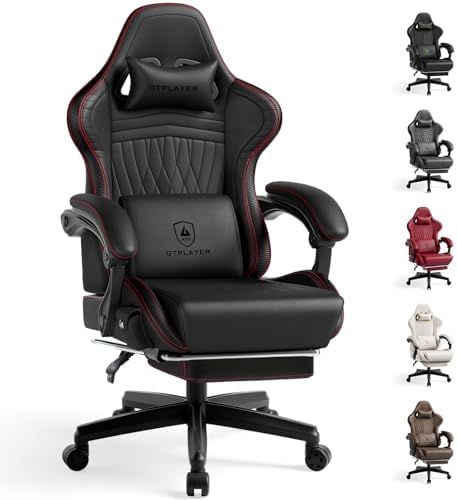 GTPLAYER Gaming Chair, Comfort Computer Office Chair for Adults, Red