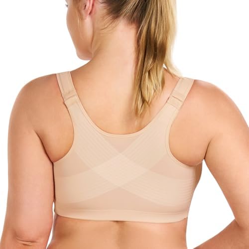 HSIA Posture Bras for Women Front Closure No Underwire Back Support Bra
