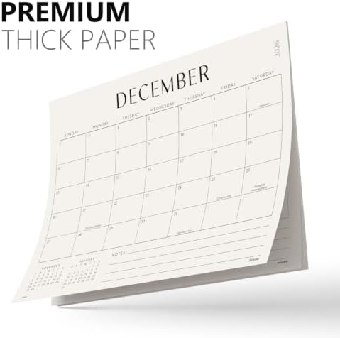 Jotsome Desk Calendar 2026-2027 with Protective Mat 14"x10.5"