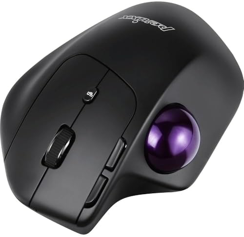 Perixx PERIMICE-720, Wireless Ergonomic Trackball Mouse with Adjustable Angle, Black (11449)