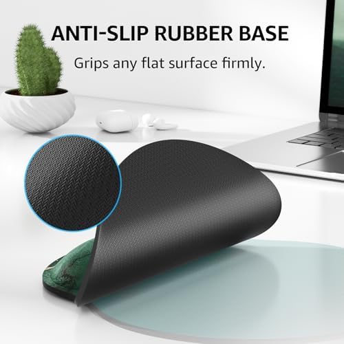 KTRIO Keyboard Wrist Rest & Mouse Pad with Wrist Rest, Green Leaves