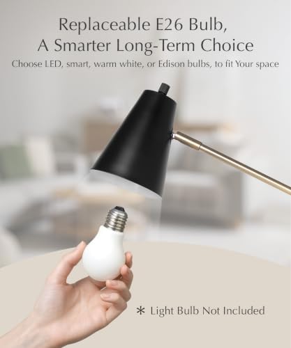 HarvestLand HaloBar Black Mordern Desk Lamp Reading Lamp for Home Office
