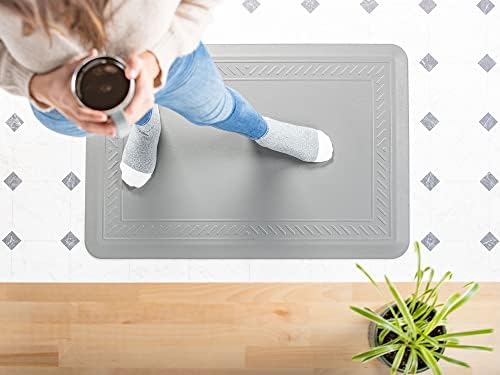 WeatherTech ComfortMat | 24" x 36" Anti-Fatigue Mat, 3/4" Thick, Slip Resistant, Easy to Clean, Bordered Pattern (Grey)
