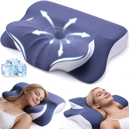 Cervical Neck Pillow for Neck Pain Relief Mellow Sleep Pillow Memory Foam