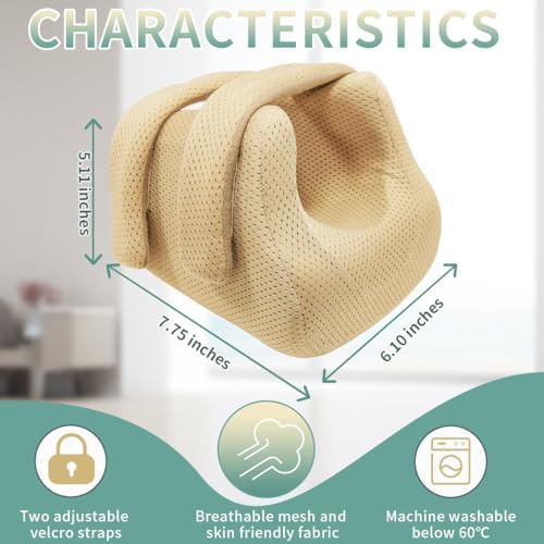 EZ Assistive Heel Protector Cushion Foot Pillow Remove Pressure 1pc, A Heel Protection Foot Wedge Pillow to Relief Pressure from Sores and Ulcers