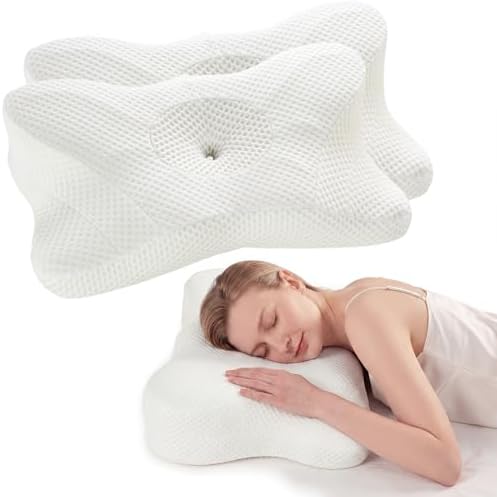 Cervical Neck Pillow, Memory Foam Contour Pillow, King
