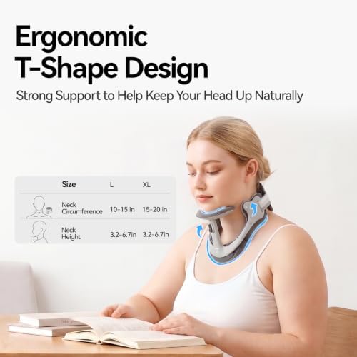 Neck Posture Corrector with Rear Neck Support（Gray, X-Large）