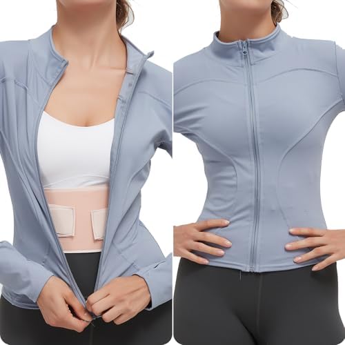RANDY SUN Ultra Thin Back Braces for Women, Adjustable Lower Back Waist Support Wrap Under Clothes Compression Lower Lumbar Support Belt Breathable Brace, Pink, Medium