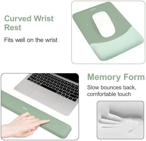 MOSISO Keyboard Mouse Pad Set, Large Gaming Mouse Pad&Keyboard Wrist Rest