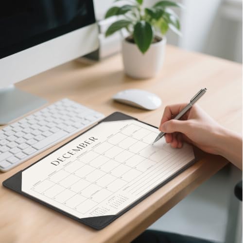 Jotsome Desk Calendar 2026-2027 with Protective Mat 14"x10.5"