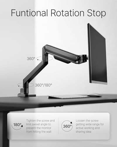monTEK Deluxe Aluminum Monitor Arm for 17 to 40 Inch Curved Screens