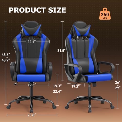 BestOffice Ergonomic Gaming Chair for Adults, Video Game Chair, Blue