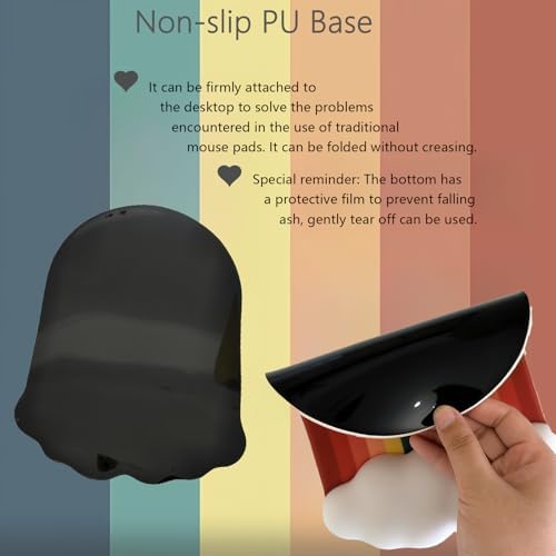 Cute Rainbow Mouse Pad with Wrist Rest for Mouse Pad Gel Cloud Keyboard Wrist Rest PU Base Silicone Ergonomic White Cloud Mouse Wrist Pad Support for Gaming Desk Laptop Home Office