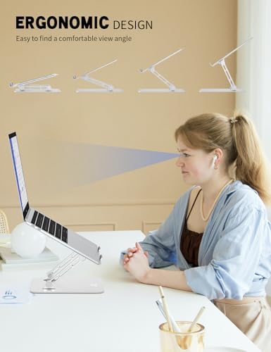 Z-Shaped Laptop Stand for Desk Fits 10"-16" Notebook, Silver