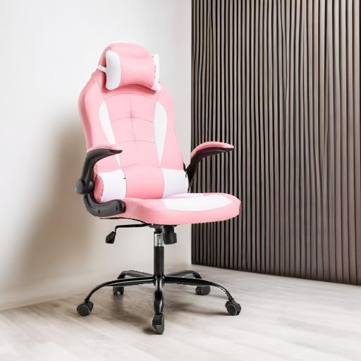 BestOffice Ergonomic Gaming Chair for Adults, Office Desk Chair, Pink