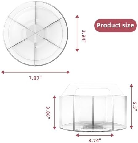 Absonic 500 PCS Acrylic Pencil Holder, 360 Rotating Clear Marker Organizer, Pen Crayon Marker Caddy Organizer for Desk, Desktop Storage and Organizer for Office School Art Supplies, 2 Pack