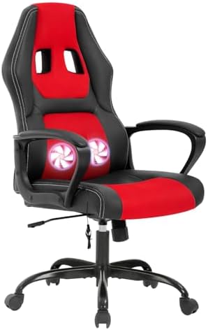 NChanmar Computer Gaming Red Chair Ergonomic High-Back Office Chair