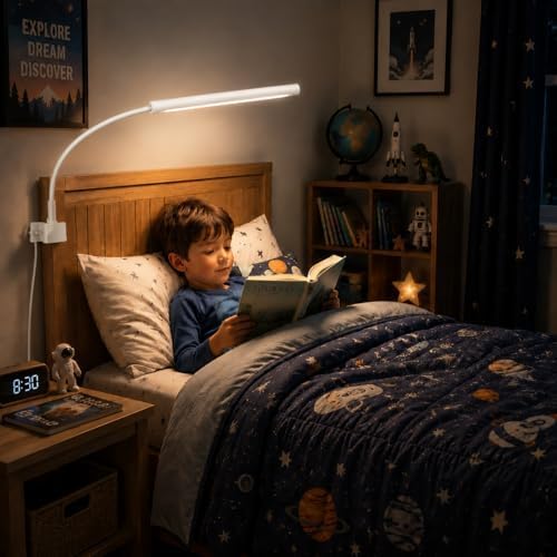 LED Desk Lamp with Clamp, 1200 Lm Eye-Caring Desk Light for Home Office,Pro