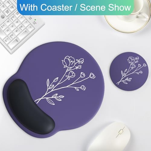 Ergonomic Mouse Pad with Wrist Rest Support,Gel Mouse Pads for Desk