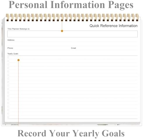 Weekly Productivity Planner - 8.5" x 11" Dashboard Desk Notepad Has 6 Focus Areas to List Tasks for Goals, Projects, Clients, Academic or Meal-Organize Your Daily Work Efficiently, 54 Weeks, Rose Leaf