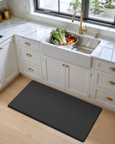 DEXI Anti Fatigue Kitchen Floor Mat Cushioned Standing Runner 39x20, Black