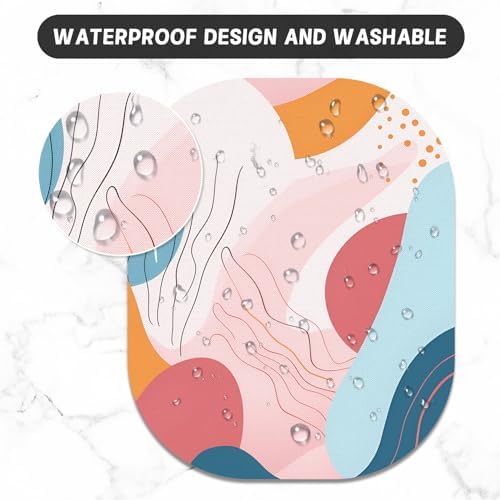 Small Mouse Pad, 6 x 7 Inch, Oval Mini Mouse Pad with Non-Slip Rubber Base for Laptop Wireless Mouse Keyboard Tray Mousepad, Color Abstract