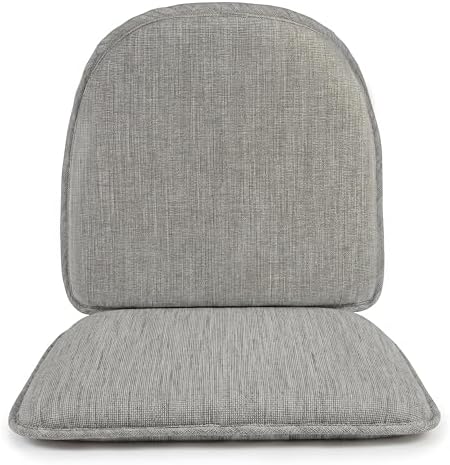 Klear Vu Raindrop The Gripper Non Slip Chair Cushions, Soft & Comfortable Seat Pad, Sitting Pillow for Kitchen, Dining or Office, 2 Count (Pack of 1), Salinger Gray